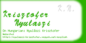 krisztofer nyulaszi business card