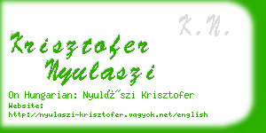 krisztofer nyulaszi business card